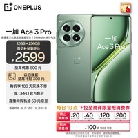 一加 Ace 3 Pro 12GB+256GB 绿野素青 第三代骁龙 8 旗舰芯片 6100mAh 冰川电池 AI智能游戏手机