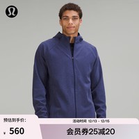 lululemon丨GridLiner 男士抓绒拉链连帽衫 LM3CZ4S 杂色夜海蓝 XS
