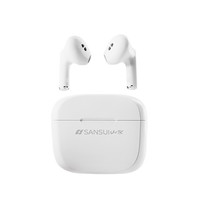 山水（SANSUI）TW69新 蓝牙耳机 真无线降噪运动 双耳入耳游戏音乐耳机 适用苹果安卓小米通用手机 白色