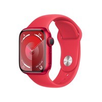 Apple Watch Series 9 智能手表GPS款41毫米红色铝金属表壳 红色运动型表带S/M 健康手表S9 MRXG3CH/A