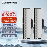 光威（Gloway）32GB(16GBx2)套装 DDR5 6400 台式机内存条 龙武系列 海力士M-die颗粒 CL32 助力AI