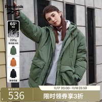 Reebok锐步官方男女经典复古宽松中长款派克服羽绒夹克 23FRC277UGL6 A/XL