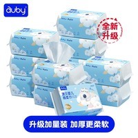 澳贝（auby）棉柔巾婴幼儿干湿两用擦脸巾一次性洗脸巾100抽小熊巾加厚款 106抽 12包