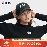 FILA 斐乐官方情侣款棒球帽2024冬季休闲运动帽遮阳帽鸭舌帽