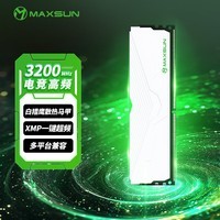 铭瑄(MAXSUN) 16GB DDR4 3200 台式机内存条 W4白猎鹰系列马甲条