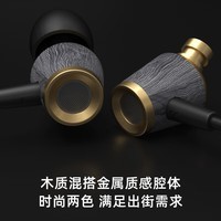 CCACST双磁动圈耳机入耳式有线高音质降噪hifi直播运动typec电竞 灰色 标配不带麦