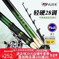北溟鱼 前打竿谷麦鱼竿超轻不剪线逗钓鱼竿前打轮渔具 4.2m -5.2m+金属前打轮