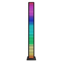 雷匠（RAYARTI）电脑桌面拾音氛围灯插电版（RGB/32灯/声场感应/银色）