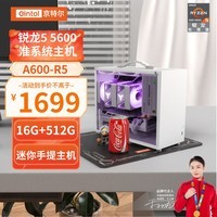 AMD R5 5600X/RX6750GRE/RX6500XT高配迷你台式组装电脑主机电竞游戏直播设计DIY整机 畅玩黑神话悟空 5600丨16G+512G丨准系统丨配置一