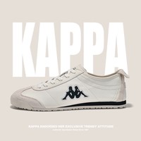 KAPPA卡帕女鞋百搭小白鞋女2024秋季新款软底轻便休闲运动鞋女德训鞋女 冬日白/黑色 38