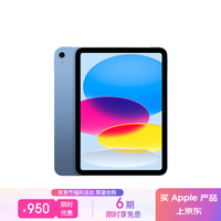 Apple/苹果 iPad(第 10 代)10.9英寸平板电脑 2022年款(256GB WLAN版/学习办公娱乐/MPQ93CH/A)蓝色