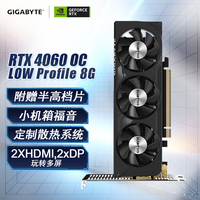 技嘉（GIGABYTE）4060 8G小雕/雪鹰/魔鹰显卡 电竞游戏 设计独立显卡支持4K RTX4060 OC-8GL半高刀卡迷你小卡