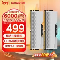 光威（Gloway）32GB(16GBx2)套装 DDR5 6000 台式机内存条 龙武系列 三星颗粒 CL36