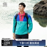 KOLON SPORT可隆男女同款外套户外上衣露营徒步半拉链夹克夏 绿色GR 175/XL