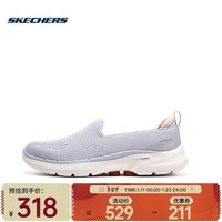 斯凯奇（SKECHERS）女子GO WALK 6女士一脚蹬健步鞋 124571-LGPK 35