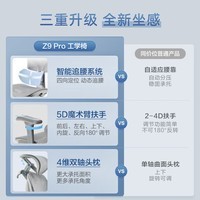 京东京造Z9Pro人体工学椅电竞椅办公椅子电脑椅人工力学座椅5D扶手+脚踏灰