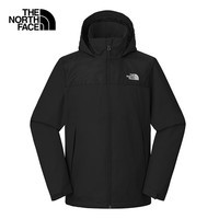 北面（The North Face）冲锋衣男户外单层防风硬壳外套夹克可挂胆 黑色 L 