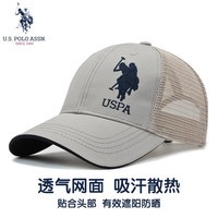 us polo assn保罗帽子棒球帽子男女通用夏季遮阳帽透气网面韩版弯檐鸭舌帽