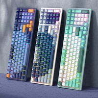 RK98机械键盘无线2.4G蓝牙有线三模键盘100键笔记本办公电脑游戏键盘热插拔轴PBT键帽春晓版RGB青瓷轴