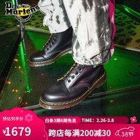 马丁（DR.MARTENS）Vintage 1460英产春季经典舒适百搭黑色中帮马丁靴城市轻户外 黑色 36