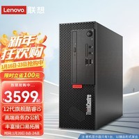联想台式机 12代高性能英特尔酷睿i5-12400小机箱商务办公税控家用娱乐电脑主机 单主机 定制版16G 1T 256G固态