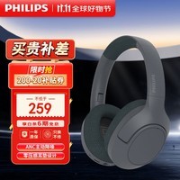 飞利浦（PHILIPS）头戴式舒适无线蓝牙耳机主动降噪耳麦游戏黑神话悟空耳机SHP9500手机电脑通用TAH7508 灰黑色