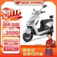 五星钻豹电动车72V32AH电动摩托车1200W大功率长续航外卖车两轮成人男女式电瓶车 X5 银川蓝/合金自