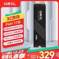 GEIL金邦 1TB SSD固态硬盘 M.2接口(PCIe 4.0 x4)NVMe SSD游戏高性能版  P4H系列