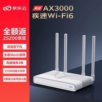 京东云无线宝路由器 AX3000哪吒 【下单全额返】WiFi6 5G双频 全屋Mesh组网 3000M无线速率 千兆家用路由器