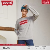 Levi\'s【情侣同款】李维斯新情侣装卫衣popwavelogo印花 灰色0026 S