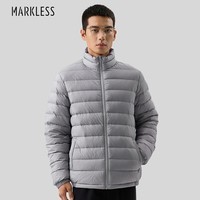 MARKLESS羽绒服男24年冬季90鹅绒防波水外套男士保暖 YRB3305M-2 灰色 XL