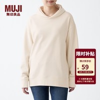 无印良品（MUJI）男女通用 紧密编织毛圈棉套头卫衣 无性别男式女式长袖 ABI06A1S 原色 S-M （165/88A）