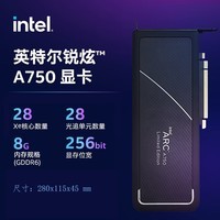 英特尔（Intel）锐炫Arc A750 8G公版 黑神话悟空游戏显卡台式机游戏设计渲染生产力 英特尔 锐炫Arc A750 8G 显卡