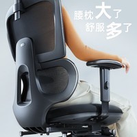 西昊M105双背款 人体工学椅 家用办公电脑椅 大腰枕 学生宿舍椅子 M105双背款+超大腰枕 120-155度(含) 升降扶手