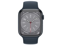Apple Watch Series 8 智能手表GPS款45毫米午夜色铝金属表壳午夜色运动型表带 iwatch S8 MNP13CH/A