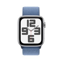 Apple/苹果 Watch SE 2023款智能手表GPS+蜂窝款44毫米银色铝金属表壳凛蓝色回环式运动型表带MRGG3CH/A