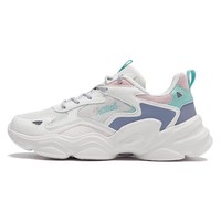 361°网面男鞋情侣透气复古文化鞋休闲运动鞋女 【女】羽毛白/粉紫灰-6783 37