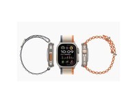 Apple/苹果 Watch Ultra2 智能手表GPS+蜂窝款49毫米钛金属表壳蓝配黑色野径回环式表带M/L MRFR3CH/A