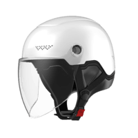 晓安头盔电动车3c认证男女士骑行半盔四季通用成人摩托车电瓶车安全帽 白色冬盔