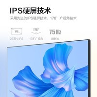 创维（Skyworth）27英寸 办公显示器 75Hz IPS Type-C接口 硬件防蓝光 HDR10 广色域高亮 电脑显示屏(F27B2F)