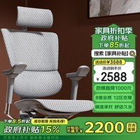 Ergonor保友优旗舰2代 人体工学椅电脑椅办公椅护腰 游戏电竞椅子 银白网