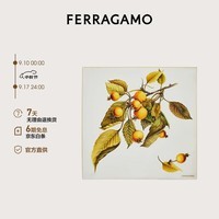 菲拉格慕（Ferragamo）女士米色柿子印花桑蚕丝薄软绸围巾 0771192 礼物送女友