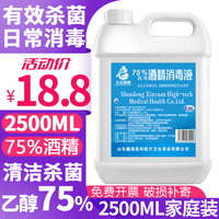 五岳鑫源75%酒精消毒液75度喷雾消毒液室内室外环境杀菌免洗喷剂免洗喷雾 75%酒精2500ML