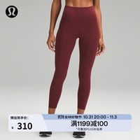 lululemon丨Wunder Train 女士运动高腰紧身裤 25\" 芯吸 LW5CQDS 红梅洛 20