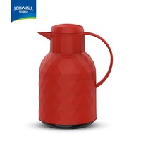 乐唯诗（NERVISHI）保温壶家用热水瓶热水壶办公室热水壶暖瓶玻璃内胆开水瓶小暖壶 中国红【按压款】 1000ml
