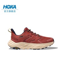 HOKA ONE ONE男女鞋秋冬中低帮户外徒步鞋ANACAPA GTX防水 辣酱红/流沙色-男款（二代低帮） 42.5