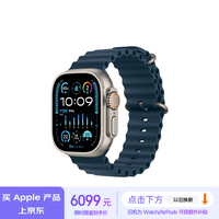 Apple/苹果 Watch Ultra2 智能手表 GPS+蜂窝款 49毫米 钛金属表壳蓝色海洋表带 健康手表 MRF73CH/A