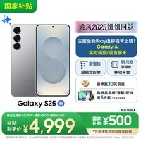 三星S25 256GB国家补贴 超拟人AI助理 骁龙8至尊版 AI拍照 翻译手机 游戏手机 暮河银