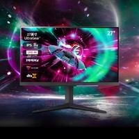 LG 27GR93U 27英寸 4K显示器 144Hz FastIPS 1ms HDMI2.1 HDR400 PS5外接显示屏 游戏电竞显示器