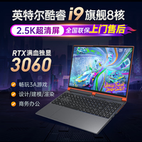 快速者【酷睿i9+RTX3060独显】16英寸笔记本电脑学生超薄便携手提设计3D制图商务办公吃鸡游戏本 英特尔i9八核+3060独显直连6G 16G运行内存+2048G高速固态存储